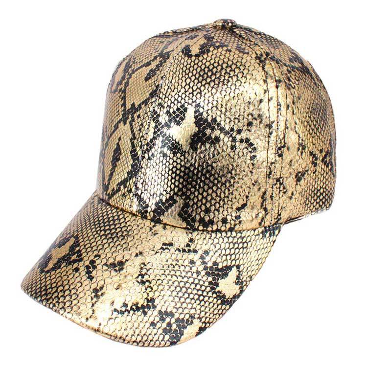 Snake Skin Patterned Baseball Cap - Madeline Love - Flyclothing LLC