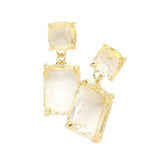 Square Rectangle Link Dangle Evening Earrings - Madeline Love - Flyclothing LLC