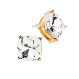 Square Stone Stud Earrings - Madeline Love - Flyclothing LLC