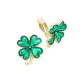 St. Patrick's Enamel Clover Clip On Earrings - Madeline Love - Flyclothing LLC