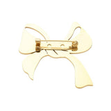 Stainless Steel Cutout Bow Pin Brooch - Madeline Love - Flyclothing LLC