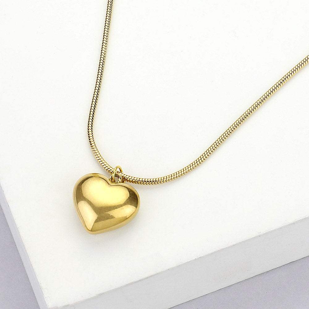 Stainless Steel Heart Pendant Necklace - Madeline Love - Flyclothing LLC