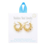 Stainless Steel Spiral Hoop Pin Catch Earrings - Madeline Love - Flyclothing LLC