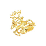Stone Embellished Metal Reindeer Brooch - Madeline Love - Flyclothing LLC