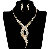 Swirl Rhinestone Pave Necklace - Madeline Love - Flyclothing LLC