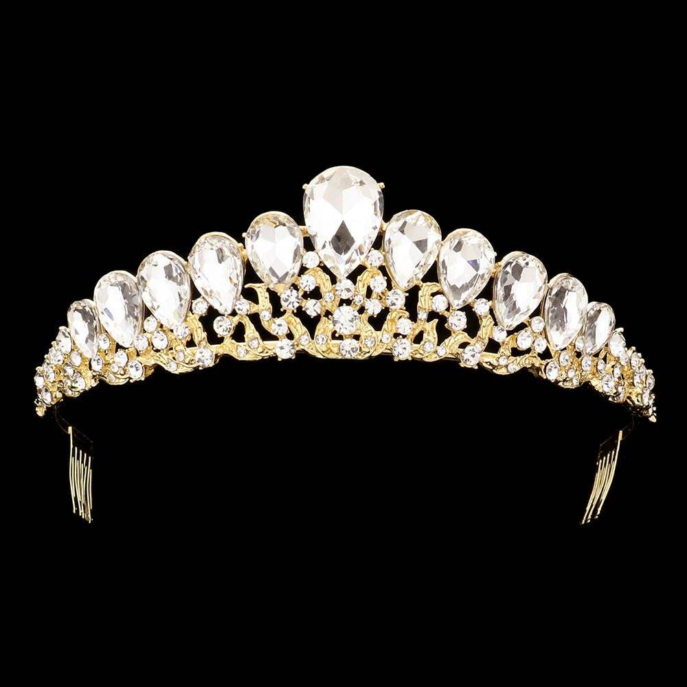 Teardrop Accented Princess Tiara - Madeline Love - Flyclothing LLC