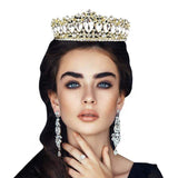 Teardrop Stone Accented Crown Tiara - Madeline Love - Flyclothing LLC