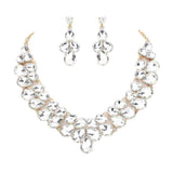 Teardrop Stone Cluster Evening Necklace - Madeline Love - Flyclothing LLC