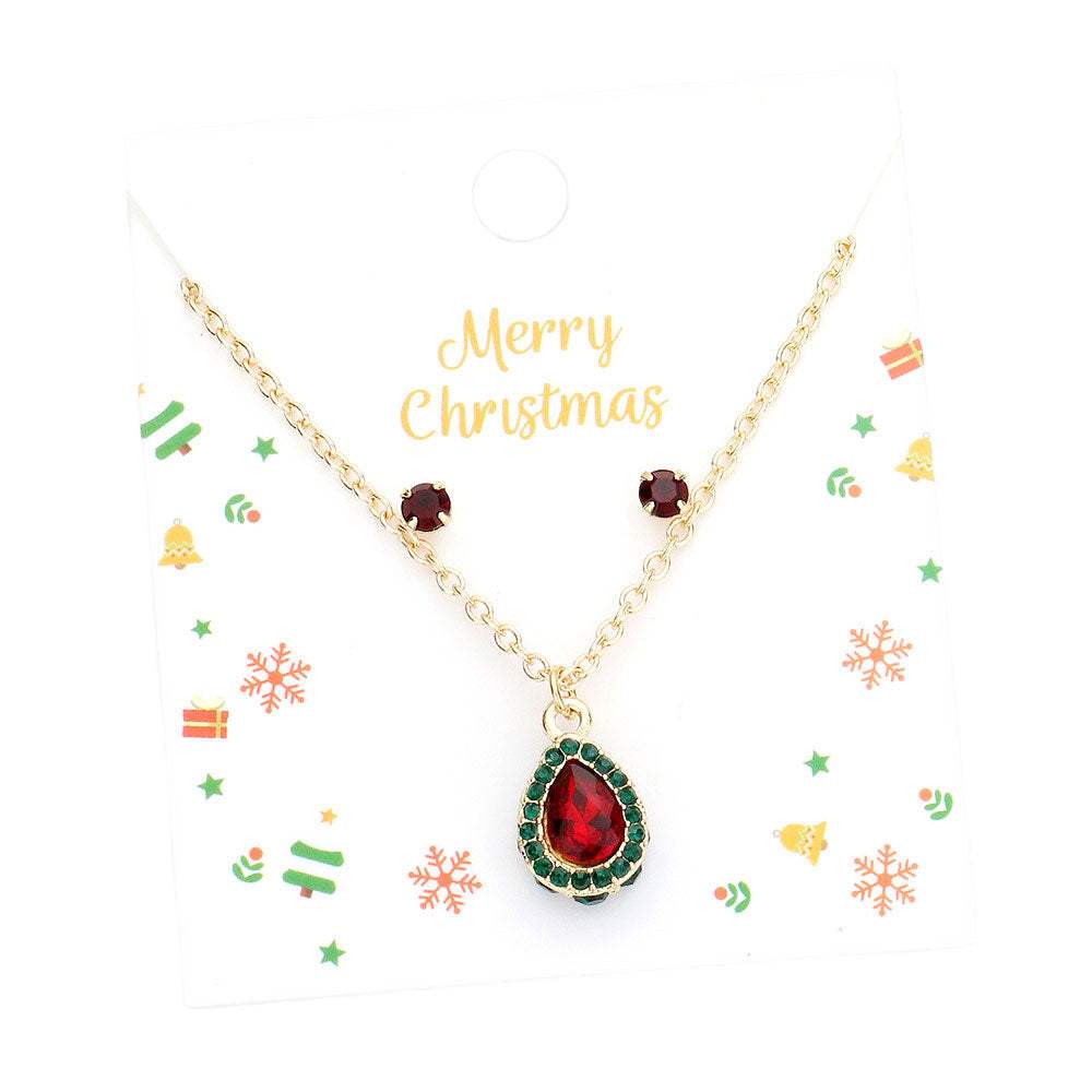 Teardrop Stone Pendant Necklace - Madeline Love - Flyclothing LLC