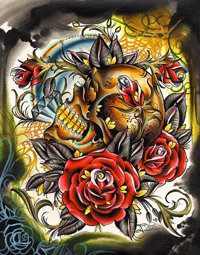 Black Market Art Company Gold Teeth Print