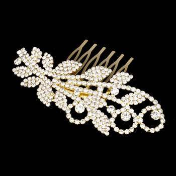 Trendy Rhinestone Sprout Hair Comb - Madeline Love - Flyclothing LLC