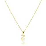 Z Stainless Steel CZ Stone Paved Monogram Pendant Necklace - Madeline Love - Flyclothing LLC