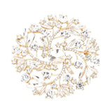 Pearl Rhinestone Embellished Flower Vine Brooch - Madeline Love - Flyclothing LLC