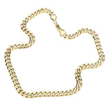 6 Diamond Cut Stainless Steel 18 Inch 8mm Cuban Chain Necklace - Madeline Love - Flyclothing LLC