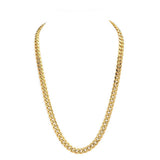 18K Gold Dipped Stainless Steel 30 Inch 8mm 6 Diamond Cut Cuban Chain Necklace - Madeline Love - Flyclothing LLC