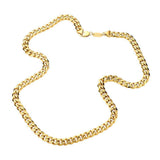 18K Gold Dipped Stainless Steel 30 Inch 8mm 6 Diamond Cut Cuban Chain Necklace - Madeline Love - Flyclothing LLC