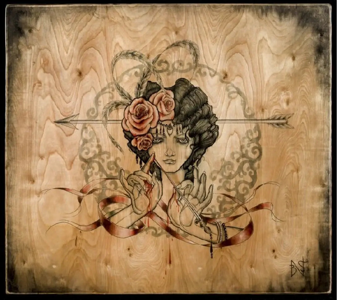 Black Market Art Company Golden Needle Print - Black Market Art Company - Flyclothing LLC