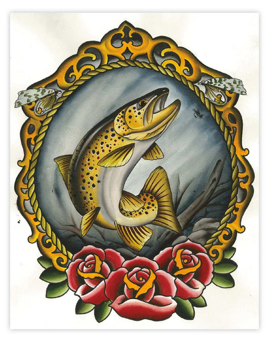 Black Market Art Company Golden Trout Print - Black Market Art Company - Flyclothing LLC