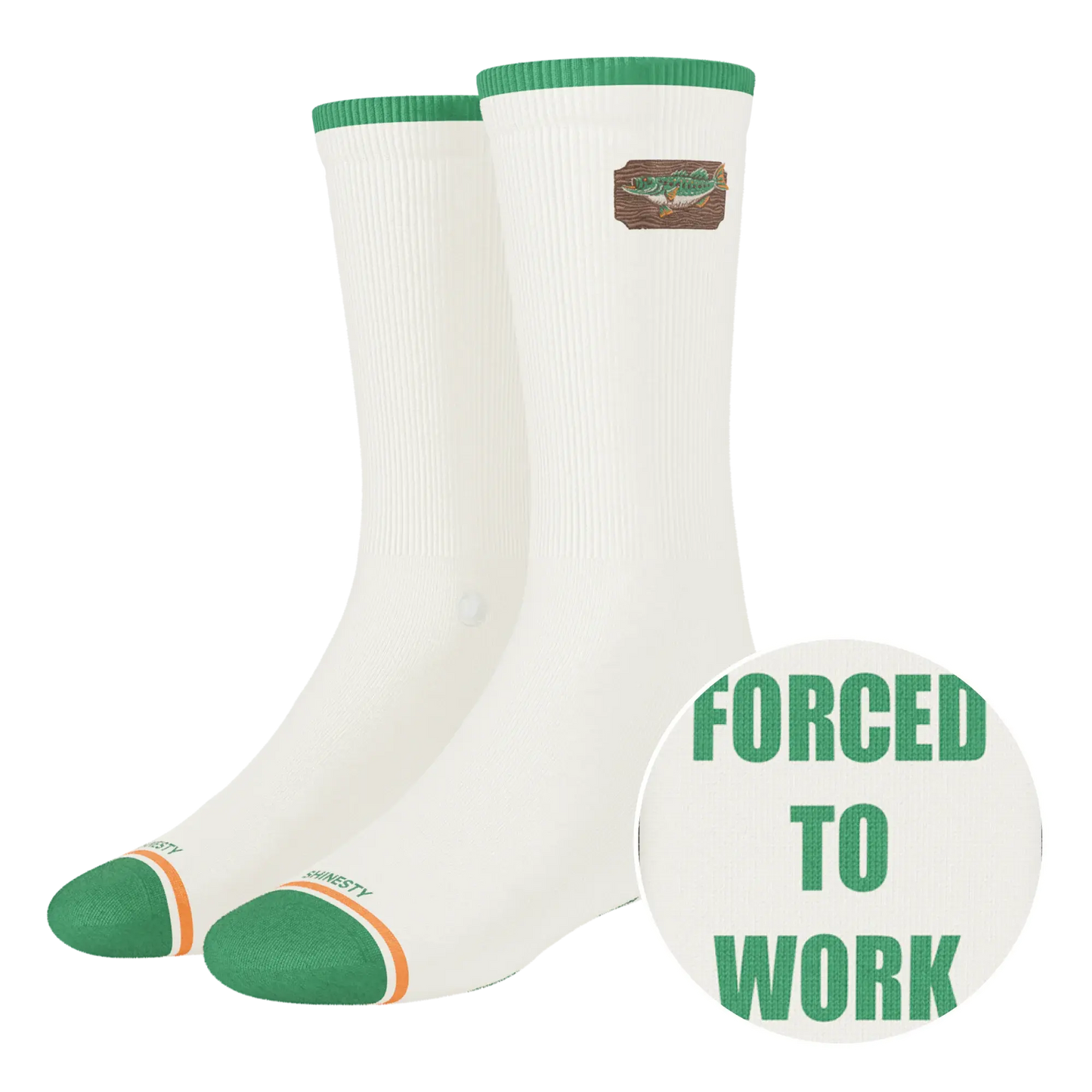 The Gone Fishing | Fishing Heel Hammock™ Crew Socks - Shinesty - Flyclothing LLC