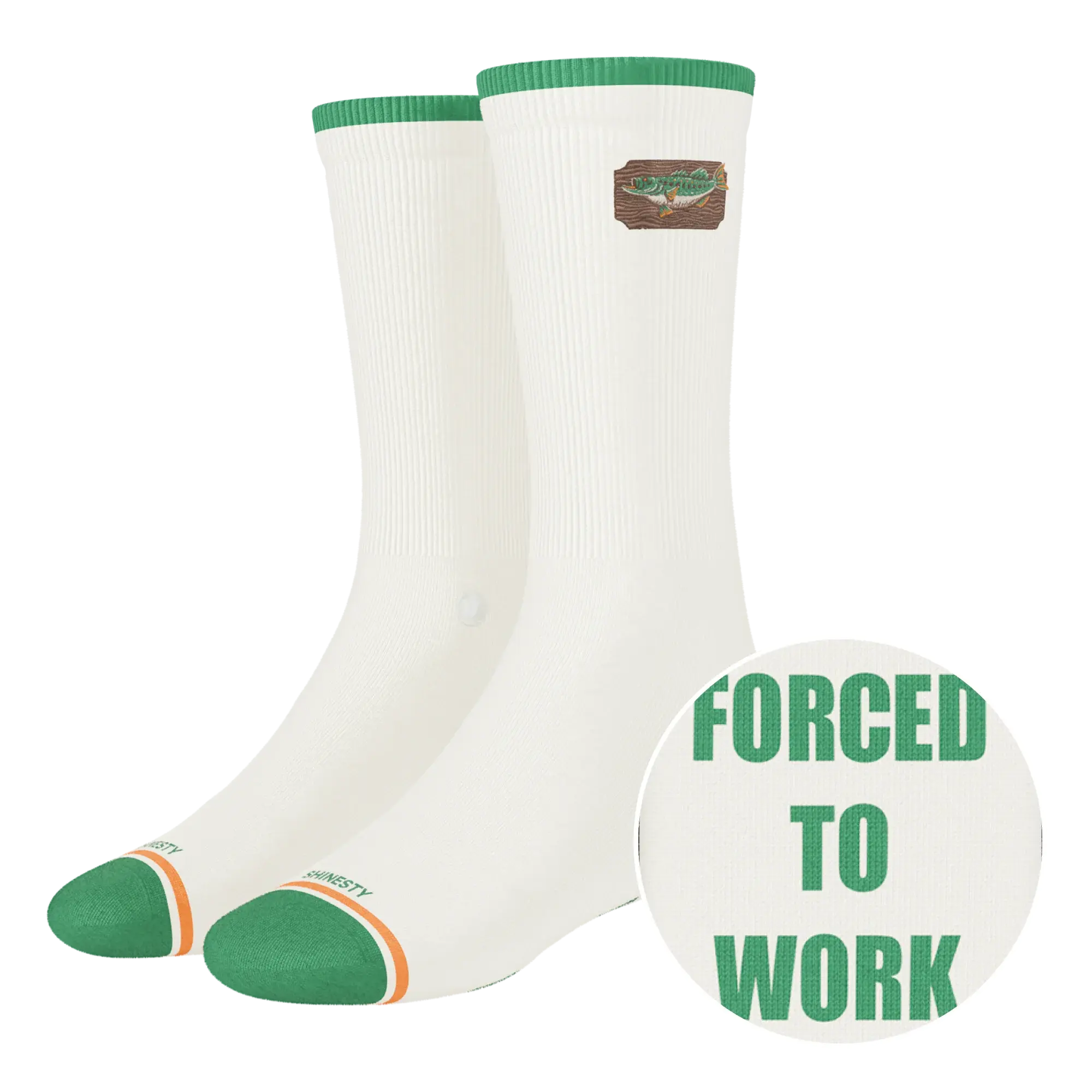 The Gone Fishing | Fishing Heel Hammock™ Crew Socks - Shinesty - Flyclothing LLC