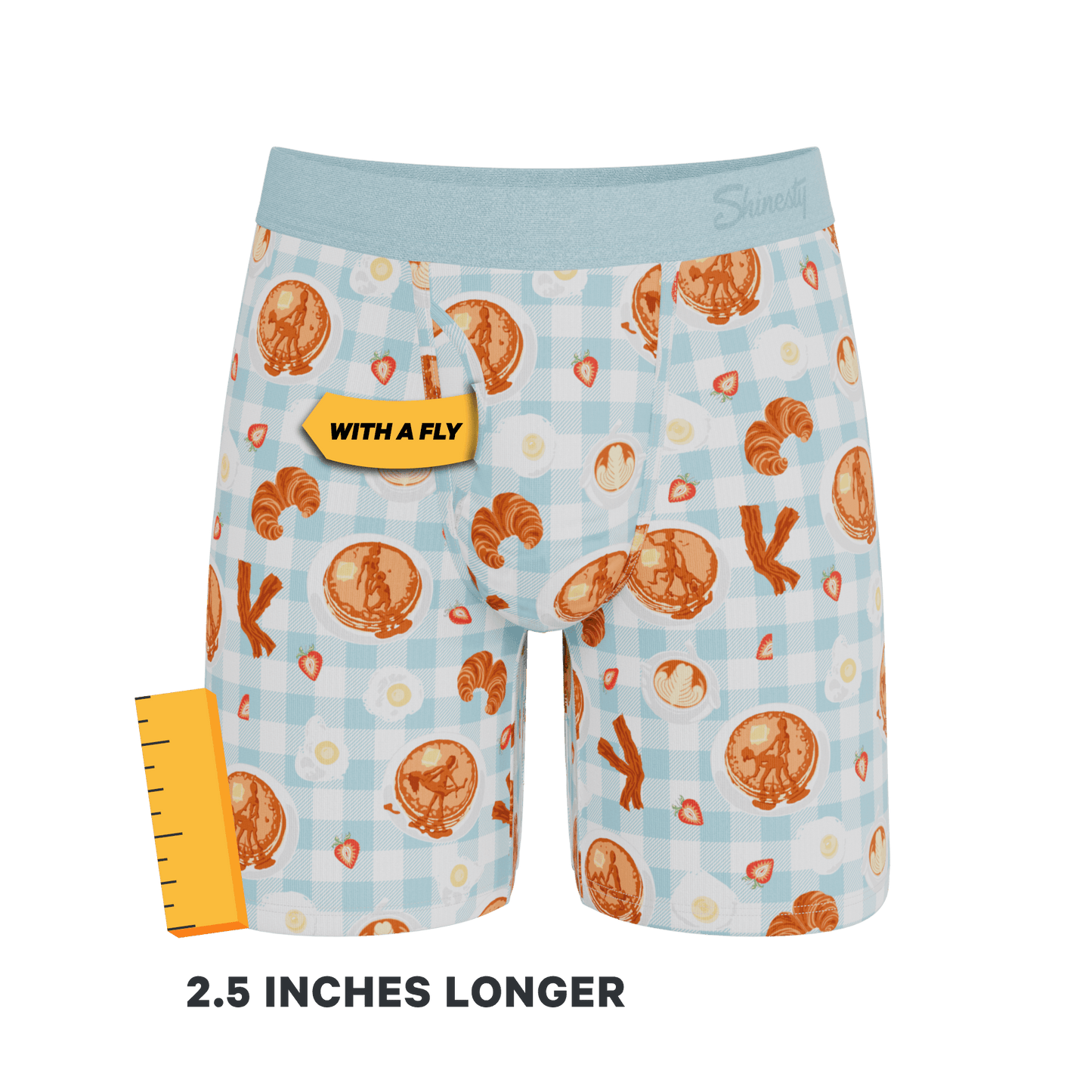 The Good Moaning | Naughty Breakfast Long Leg Ball Hammock® Pouch Underwear With Fly - Shinesty - Flyclothing LLC