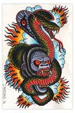 Black Market Art Company Gorilla & Cobra Print