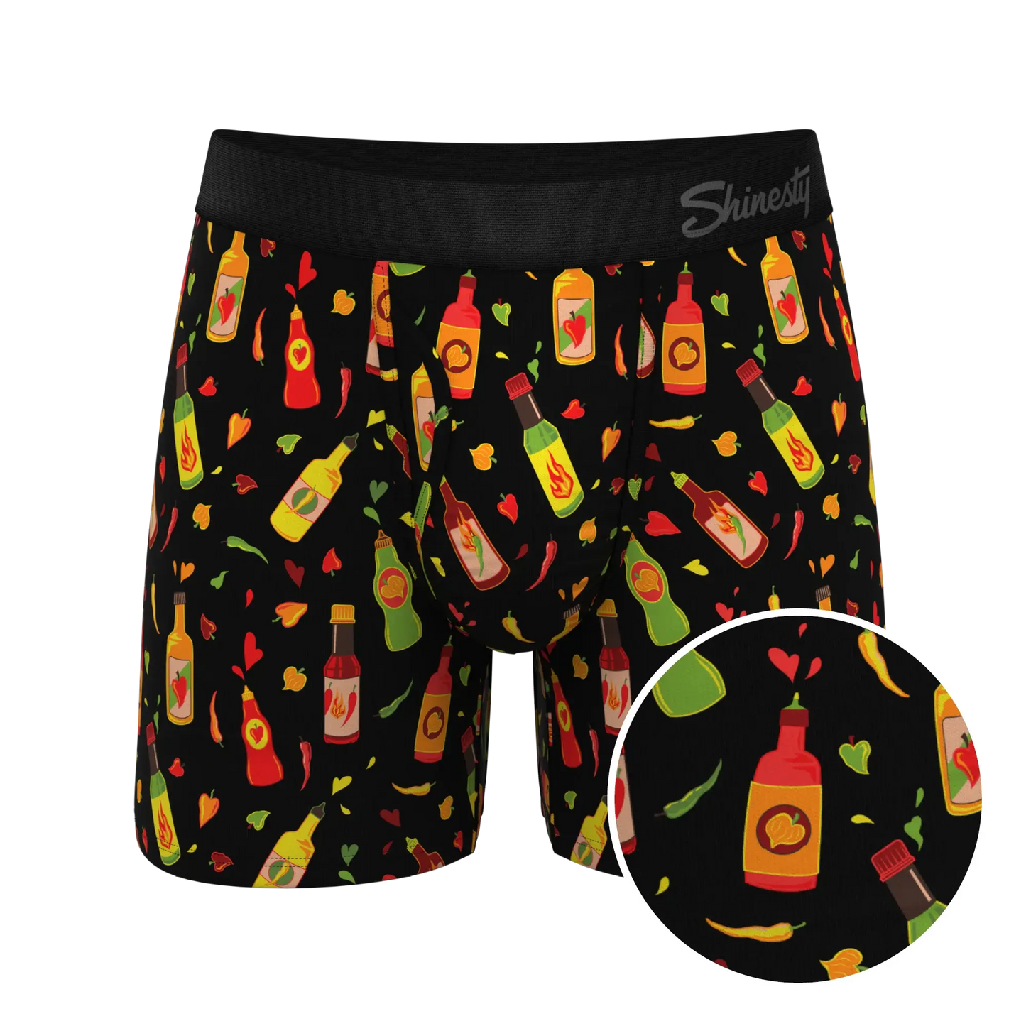 The Gotcha Sriracha | Hot Sauce Ball Hammock® Pouch Underwear With Fly - Shinesty - Flyclothing LLC