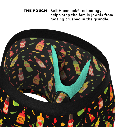 The Gotcha Sriracha | Hot Sauce Ball Hammock® Pouch Underwear With Fly - Shinesty - Flyclothing LLC