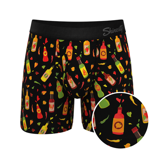 The Gotcha Sriracha | Hot Sauce Ball Hammock® Pouch Underwear With Fly - Shinesty - Flyclothing LLC