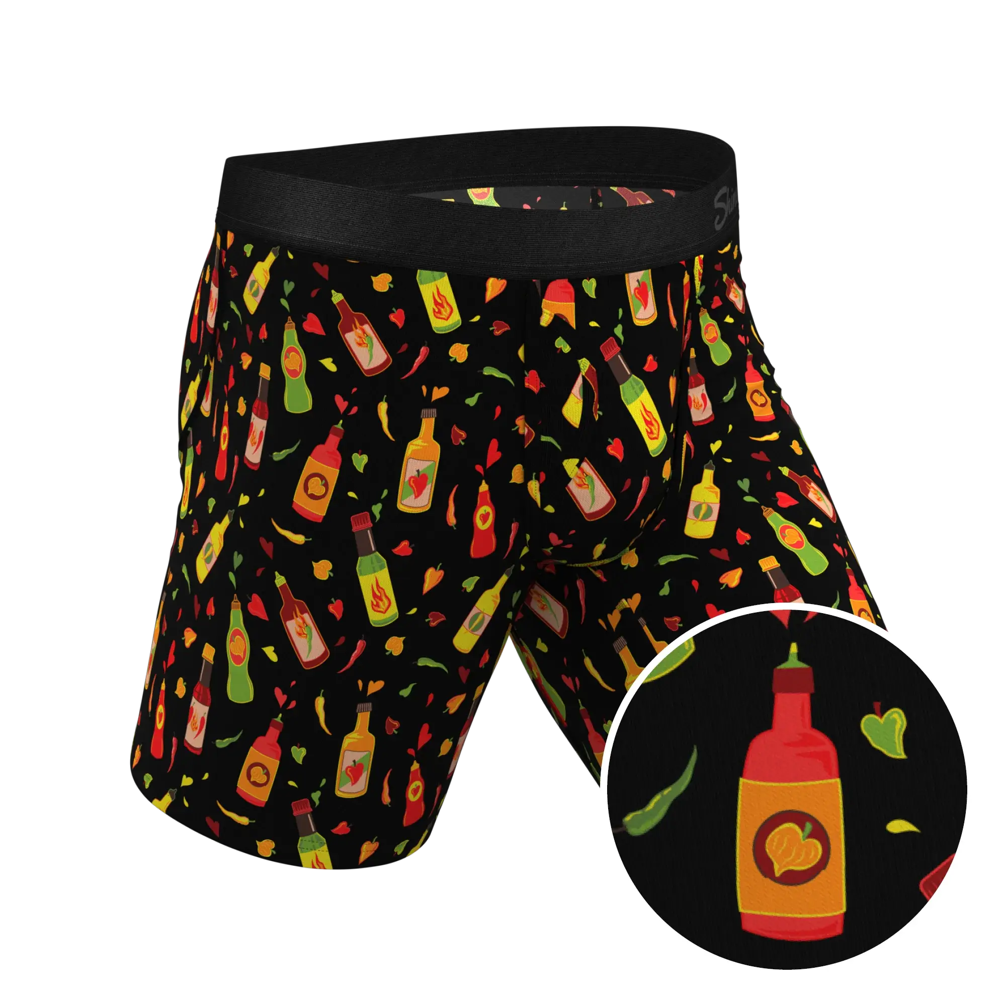 The Gotcha Sriracha | Hot Sauce Long Leg Ball Hammock® Pouch Underwear With Fly - Shinesty - Flyclothing LLC