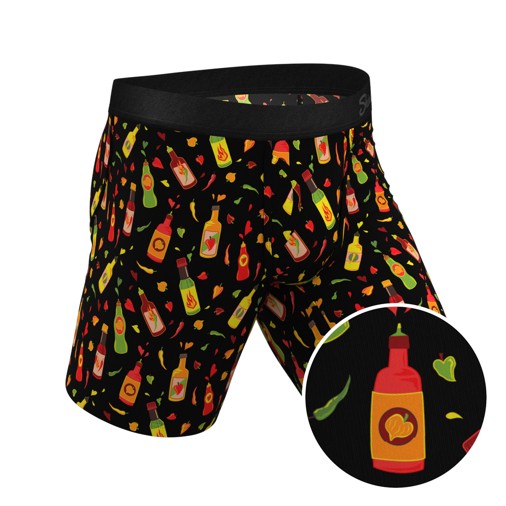 The Gotcha Sriracha | Hot Sauce Long Leg Ball Hammock® Pouch Underwear With Fly - Shinesty - Flyclothing LLC
