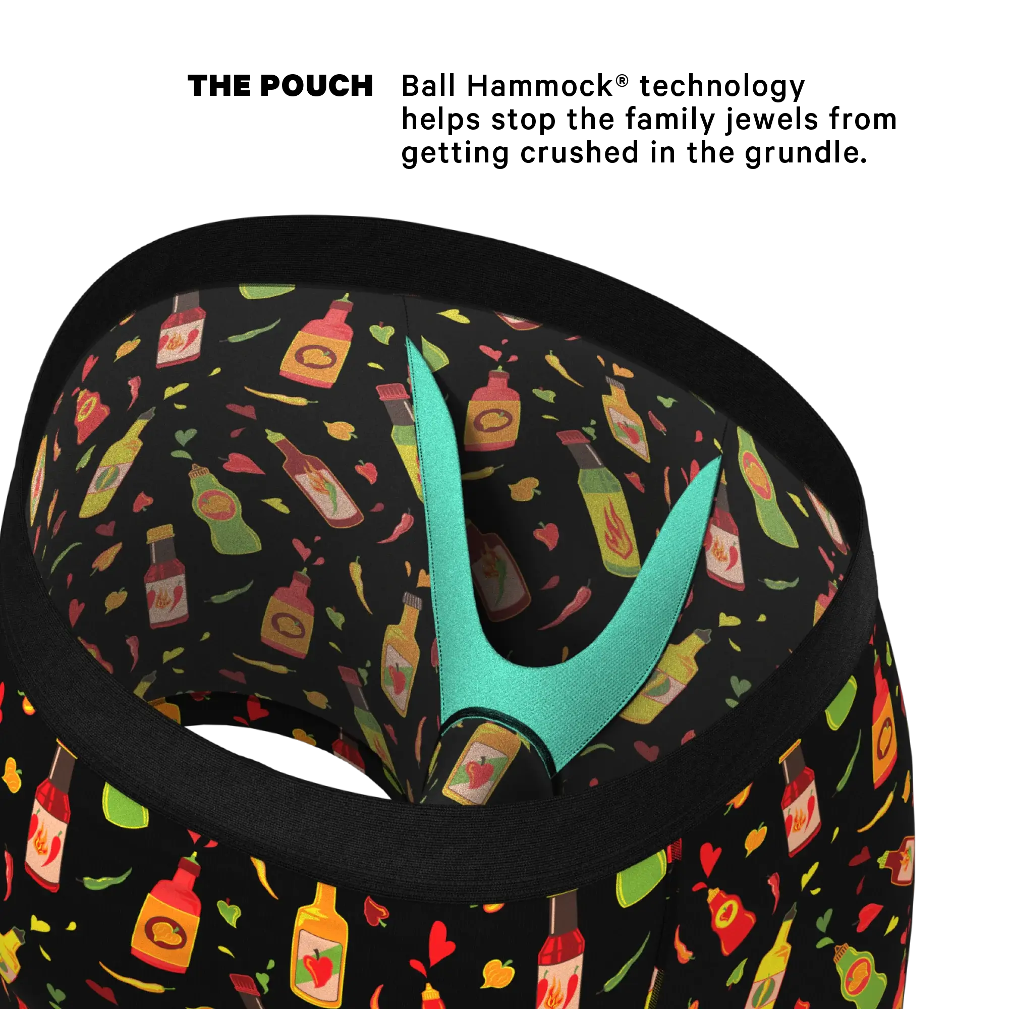 The Gotcha Sriracha | Hot Sauce Ball Hammock® Pouch Underwear - Shinesty - Flyclothing LLC
