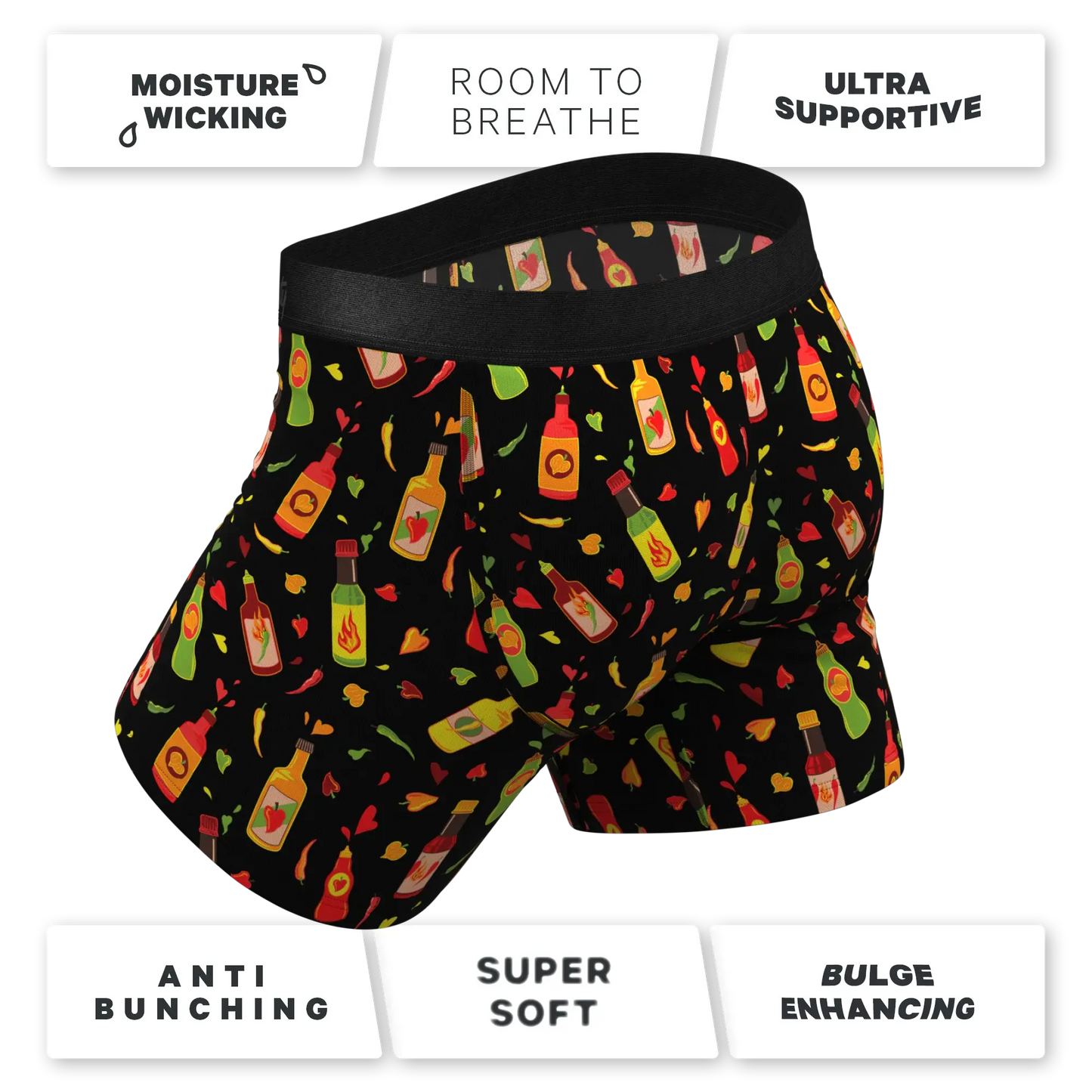 The Gotcha Sriracha | Hot Sauce Ball Hammock® Pouch Underwear - Shinesty - Flyclothing LLC