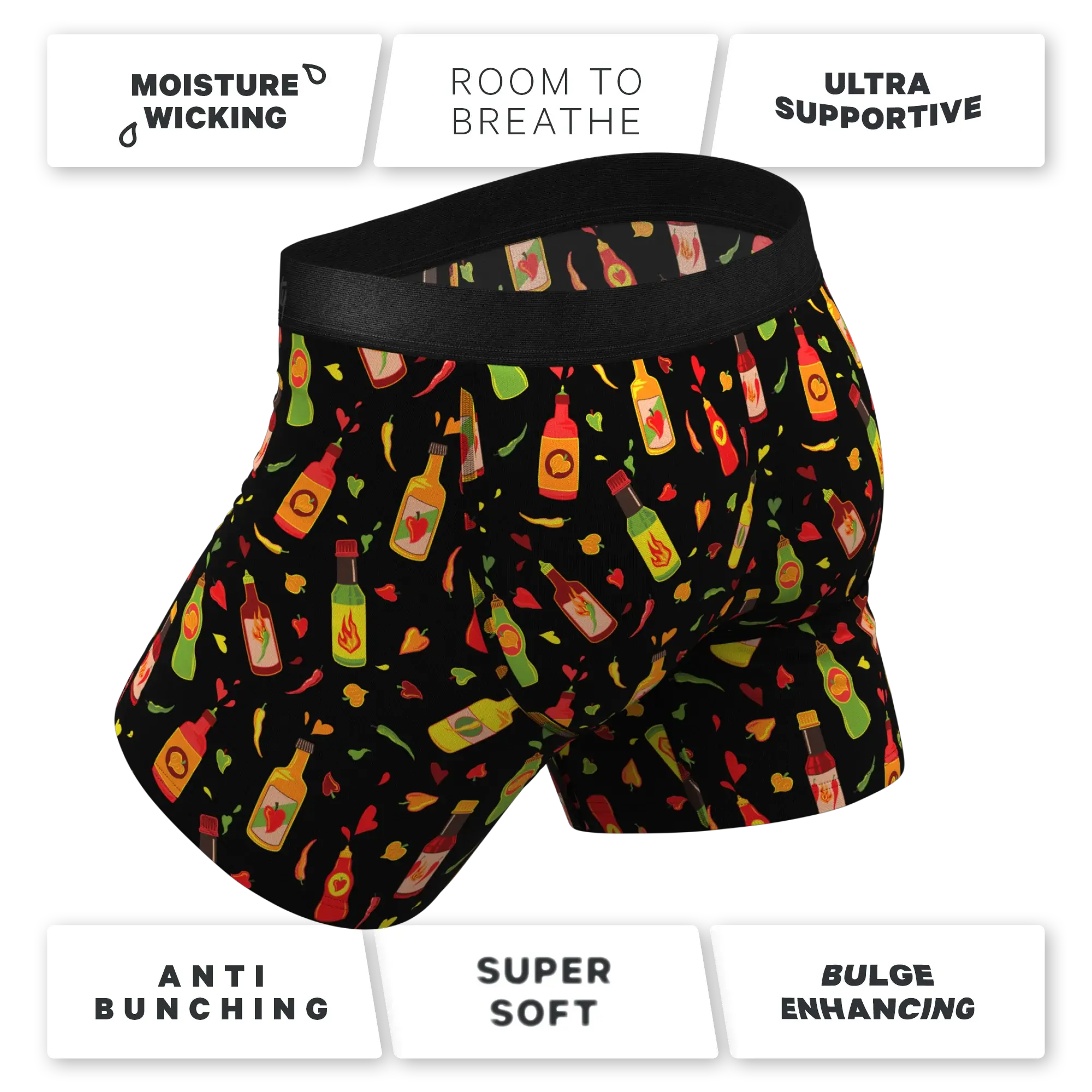 The Gotcha Sriracha | Hot Sauce Ball Hammock® Pouch Underwear - Shinesty - Flyclothing LLC