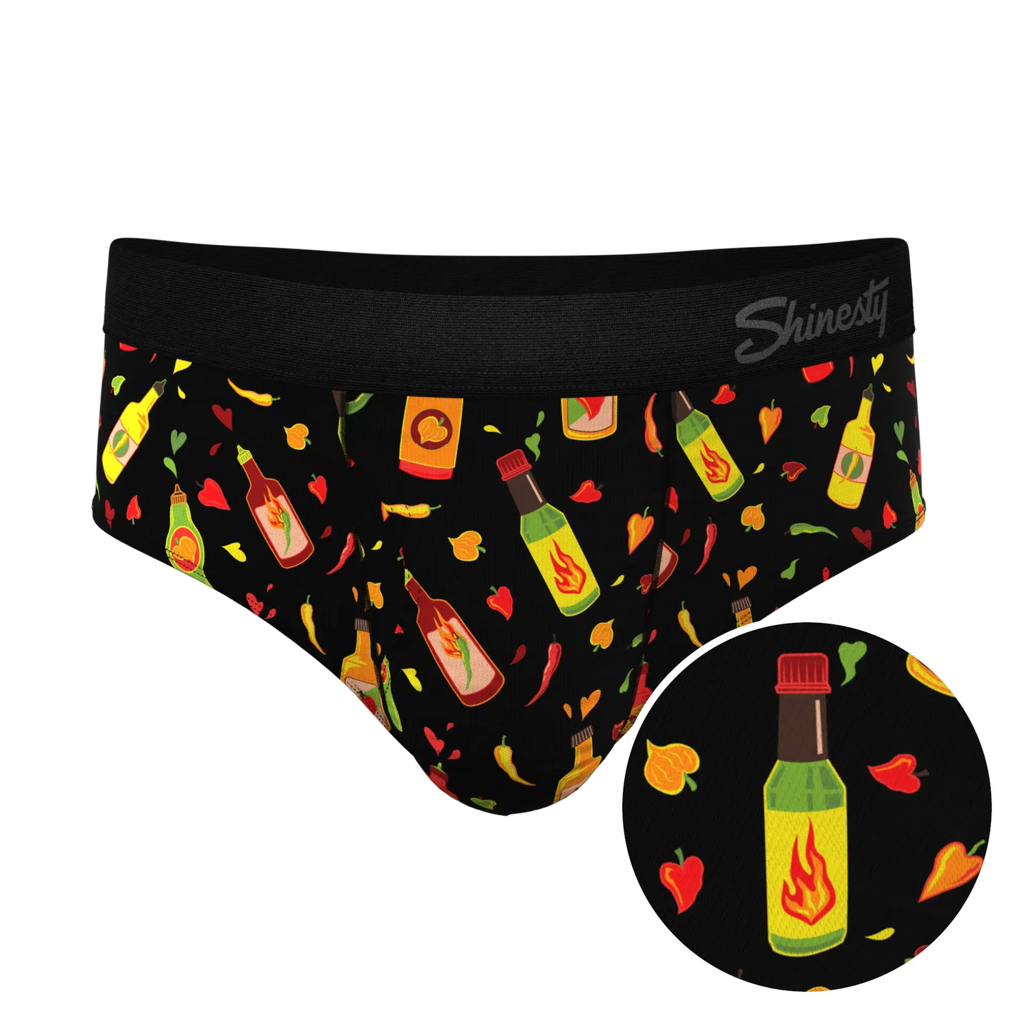 The Gotcha Sriracha | Hot Sauce Ball Hammock® Pouch Underwear Briefs - Shinesty - Flyclothing LLC