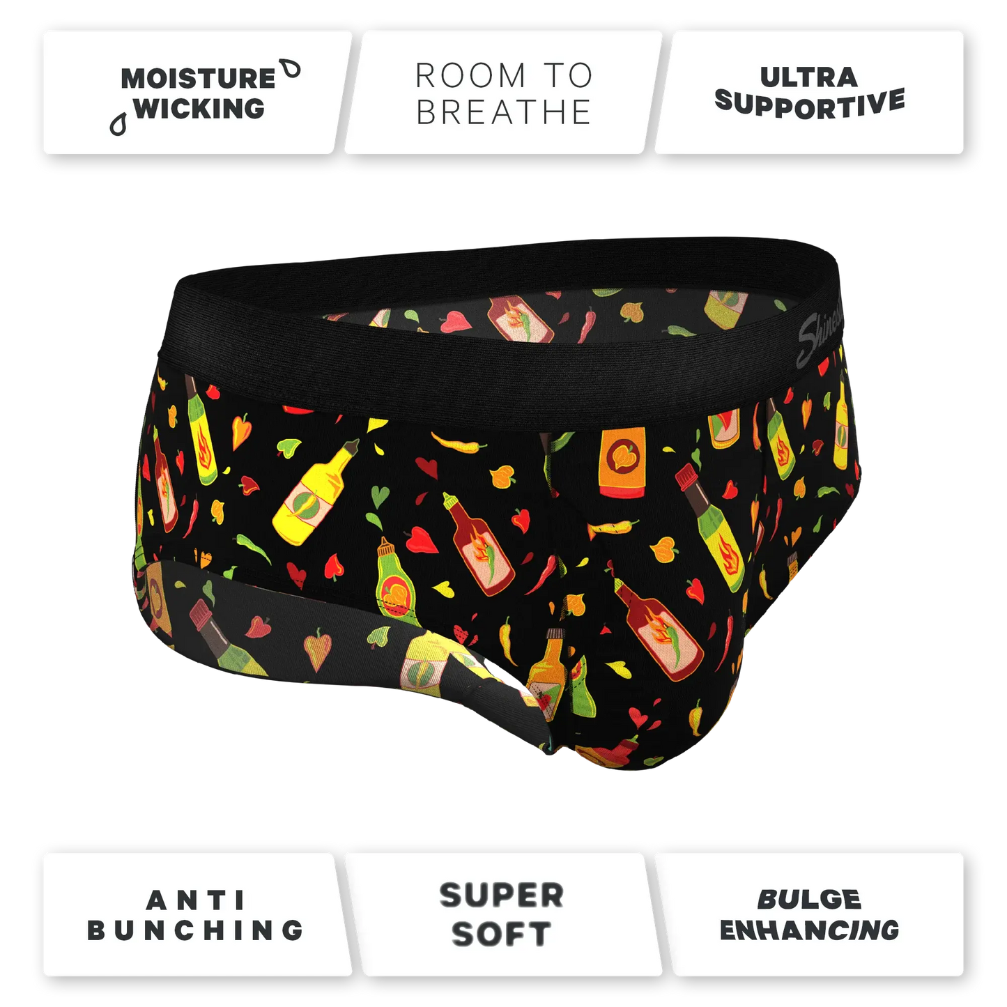 The Gotcha Sriracha | Hot Sauce Ball Hammock® Pouch Underwear Briefs - Shinesty - Flyclothing LLC