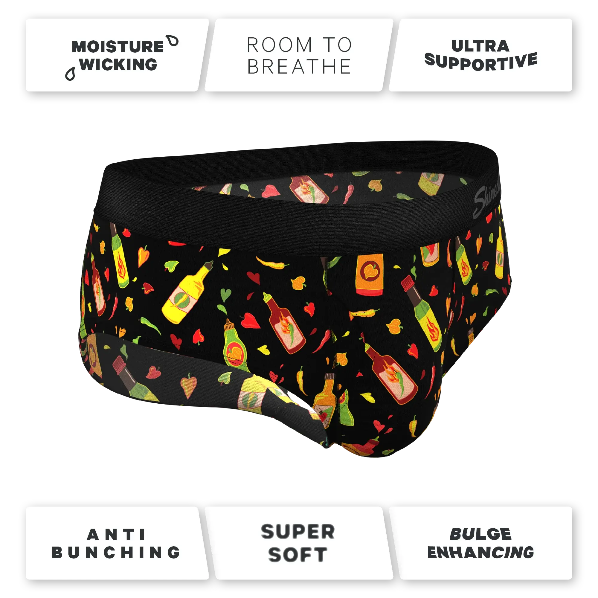 The Gotcha Sriracha | Hot Sauce Ball Hammock® Pouch Underwear Briefs - Shinesty - Flyclothing LLC