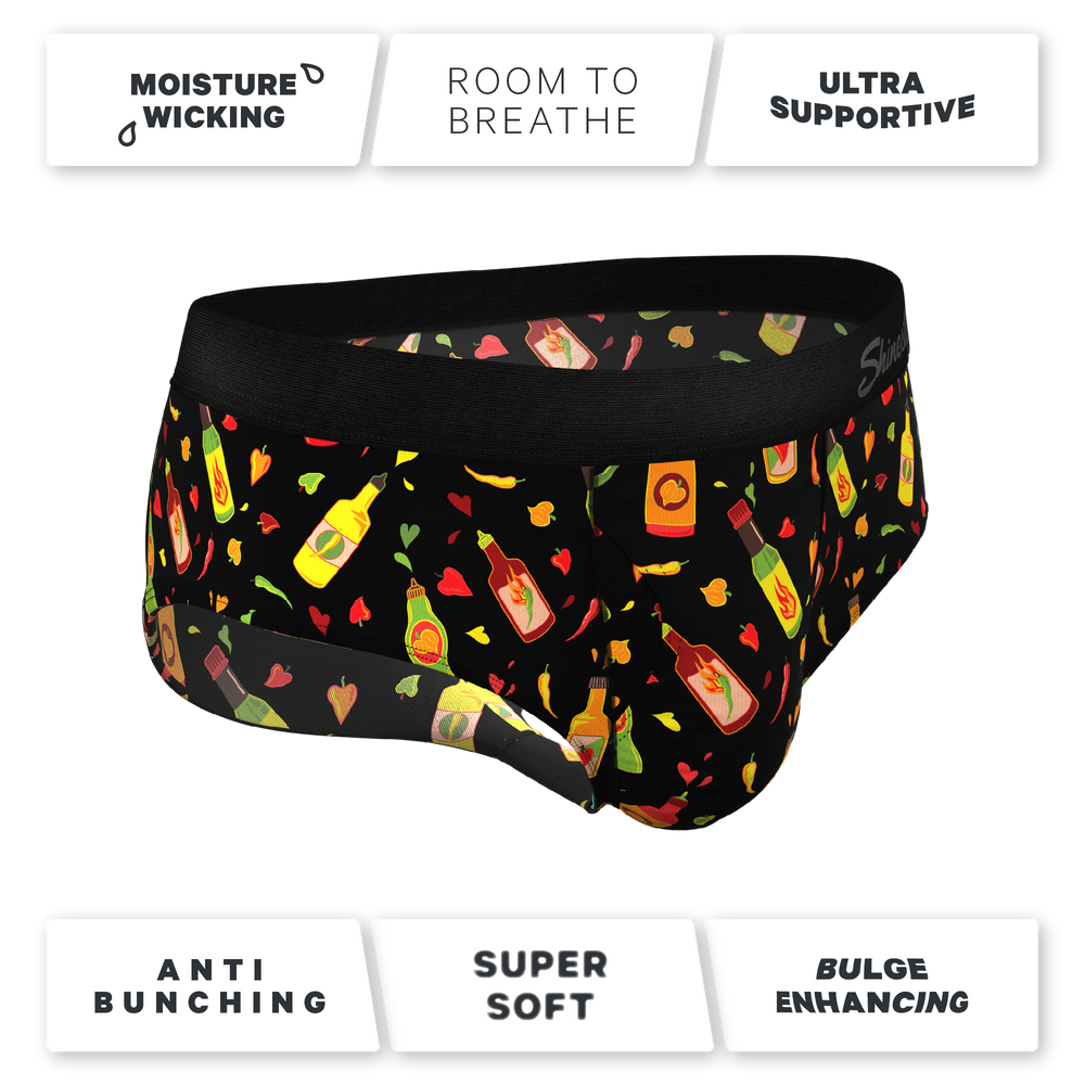 The Gotcha Sriracha | Hot Sauce Ball Hammock® Pouch Underwear Briefs - Shinesty - Flyclothing LLC