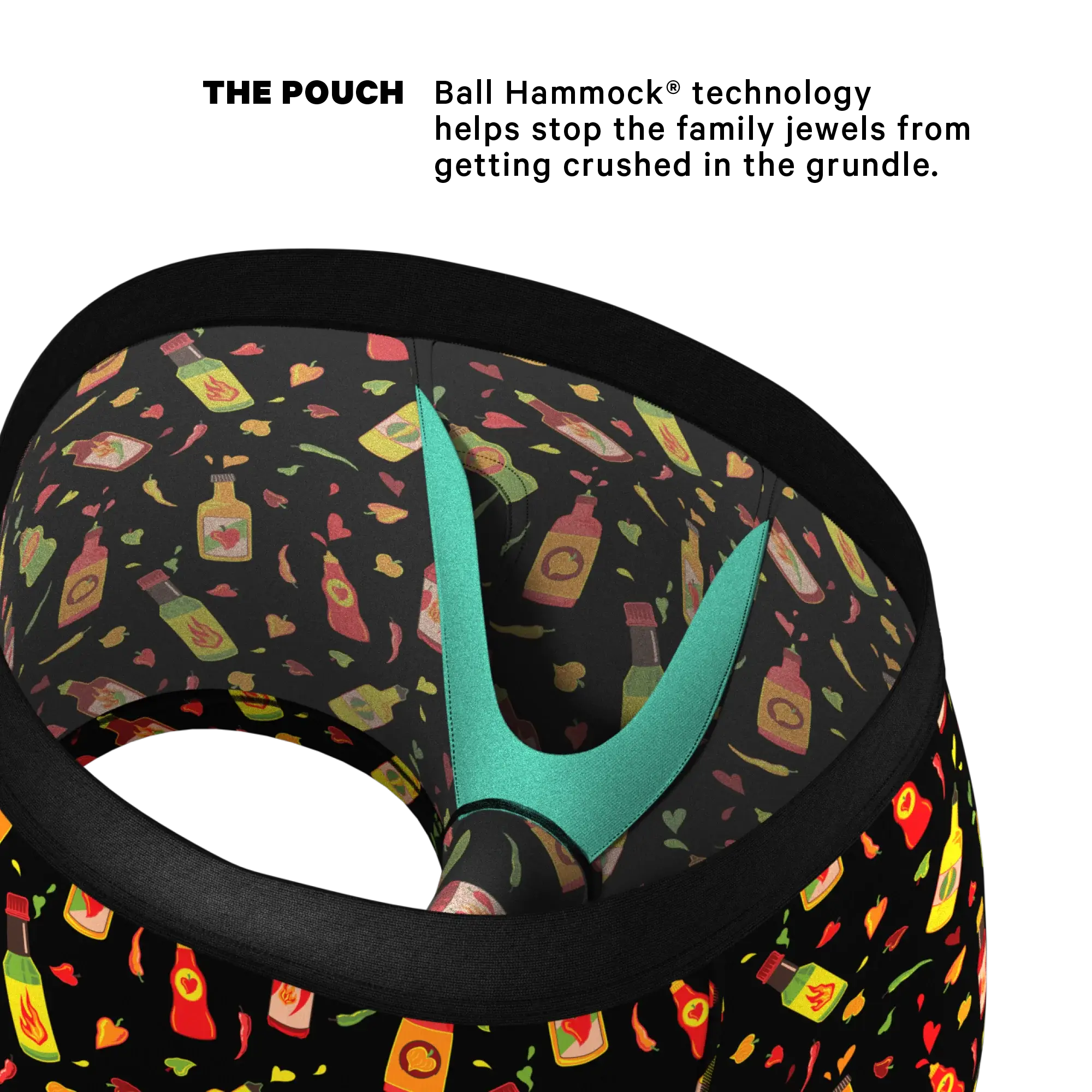 The Gotcha Sriracha | Hot Sauce Ball Hammock® Pouch Trunks Underwear - Shinesty - Flyclothing LLC