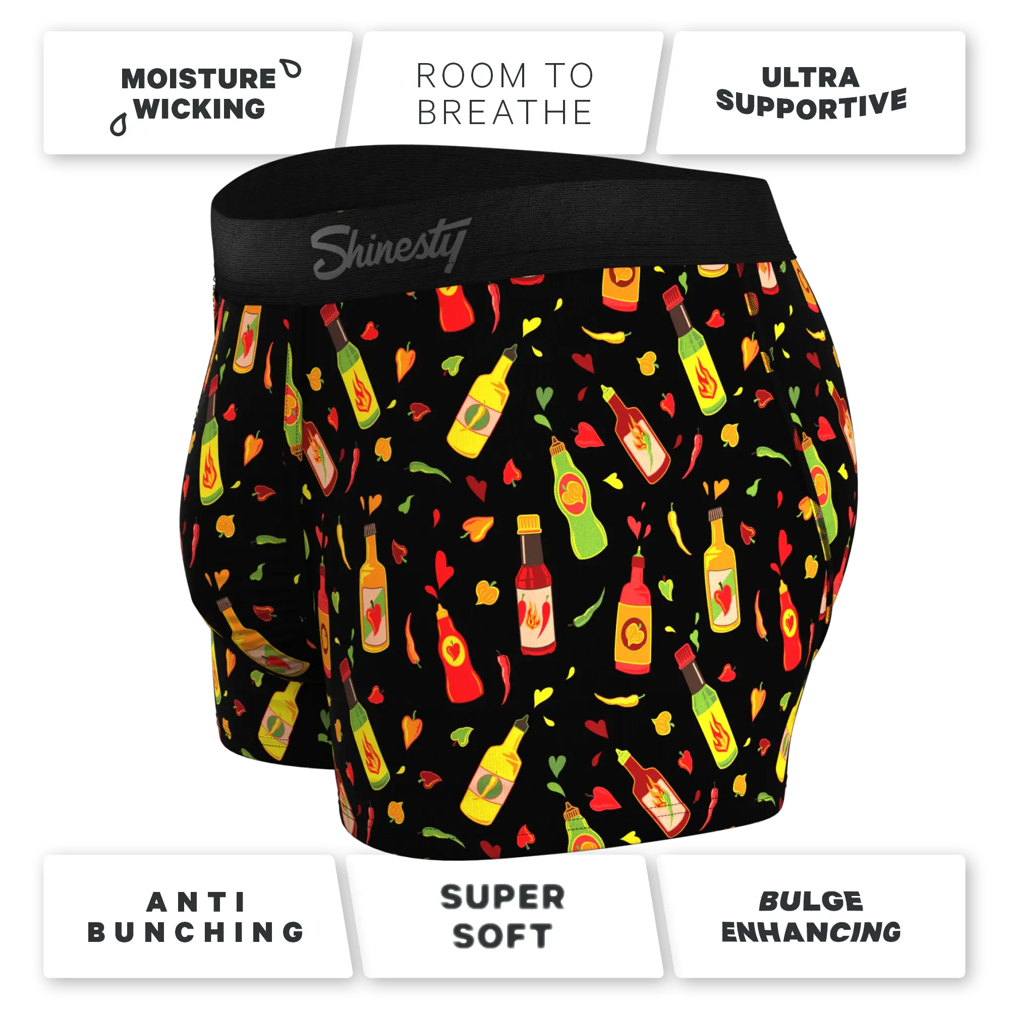 The Gotcha Sriracha | Hot Sauce Ball Hammock® Pouch Trunks Underwear - Shinesty - Flyclothing LLC