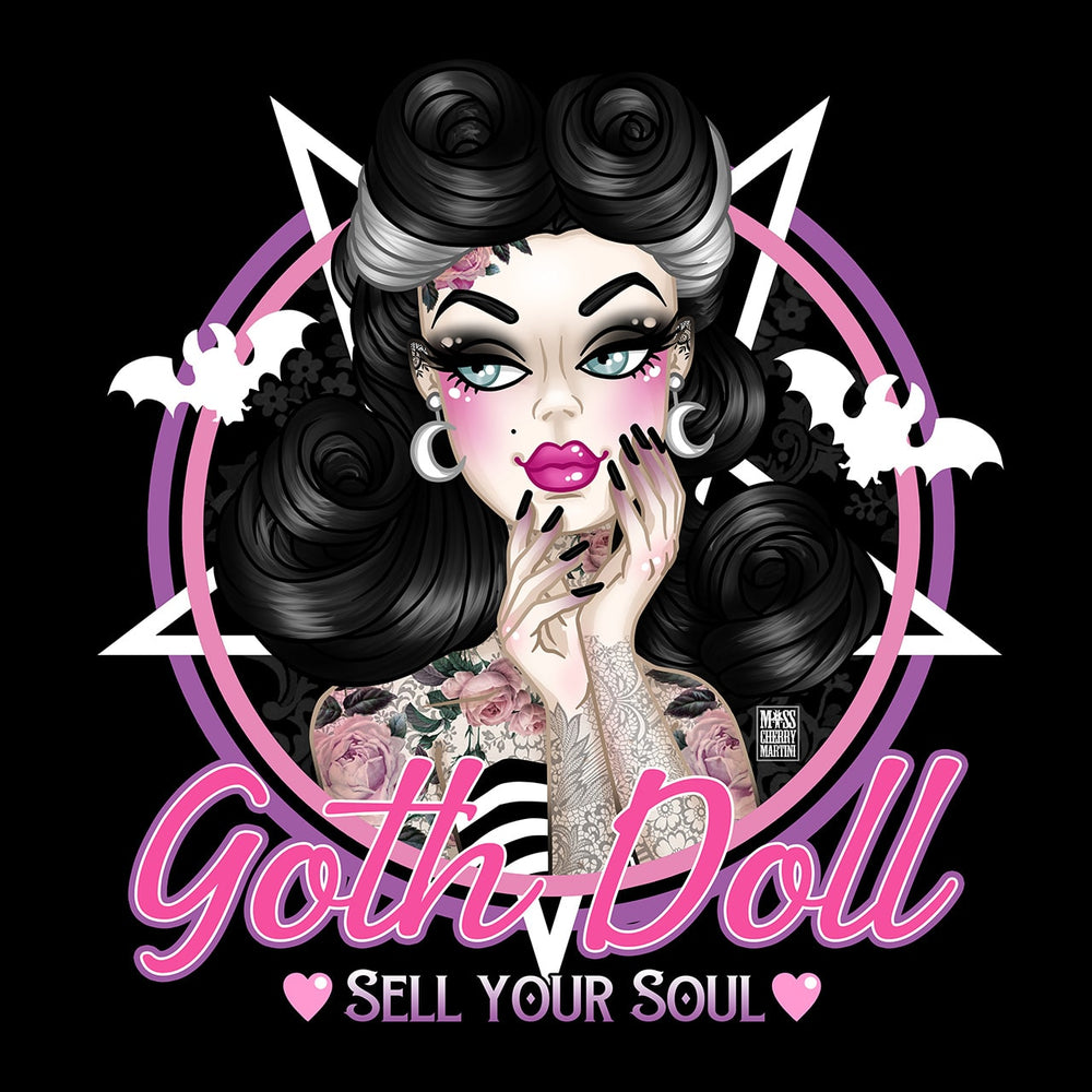 Black Market Art Company Goth Doll Print
