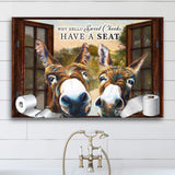 Have A Seat Sweet Cheeks Bathroom Sign - Tailored Canvases - Flyclothing LLC