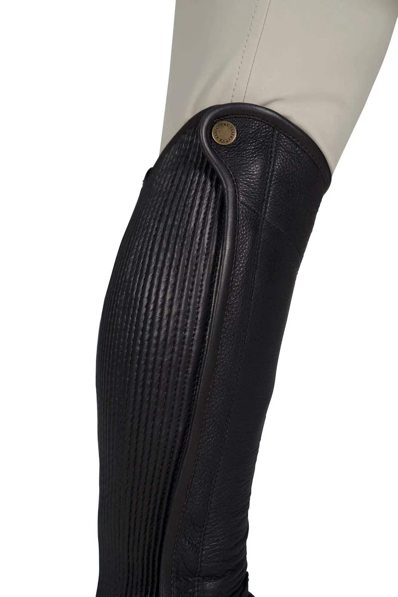 Grand Prix Elite Leather Kids Half Chaps, Black - Huntley Equestrian - Flyclothing LLC