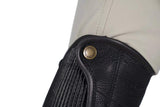 Grand Prix Elite Leather Kids Half Chaps, Black - Huntley Equestrian - Flyclothing LLC