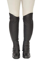 Grand Prix LC Italian Full Leather Half Chaps, Black - Huntley Equestrian - Flyclothing LLC