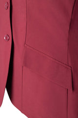 Grand Prix Ladies EQJ 3 Button Show Coat, NY Tech Fabric, Burgundy