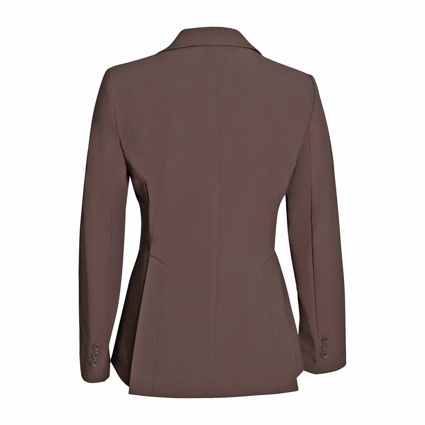 Grand Prix Ladies EQJ 3 Button Show Coat, NY Tech Fabric, Chocolate
