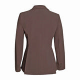 Grand Prix Ladies EQJ 3 Button Show Coat, NY Tech Fabric, Chocolate