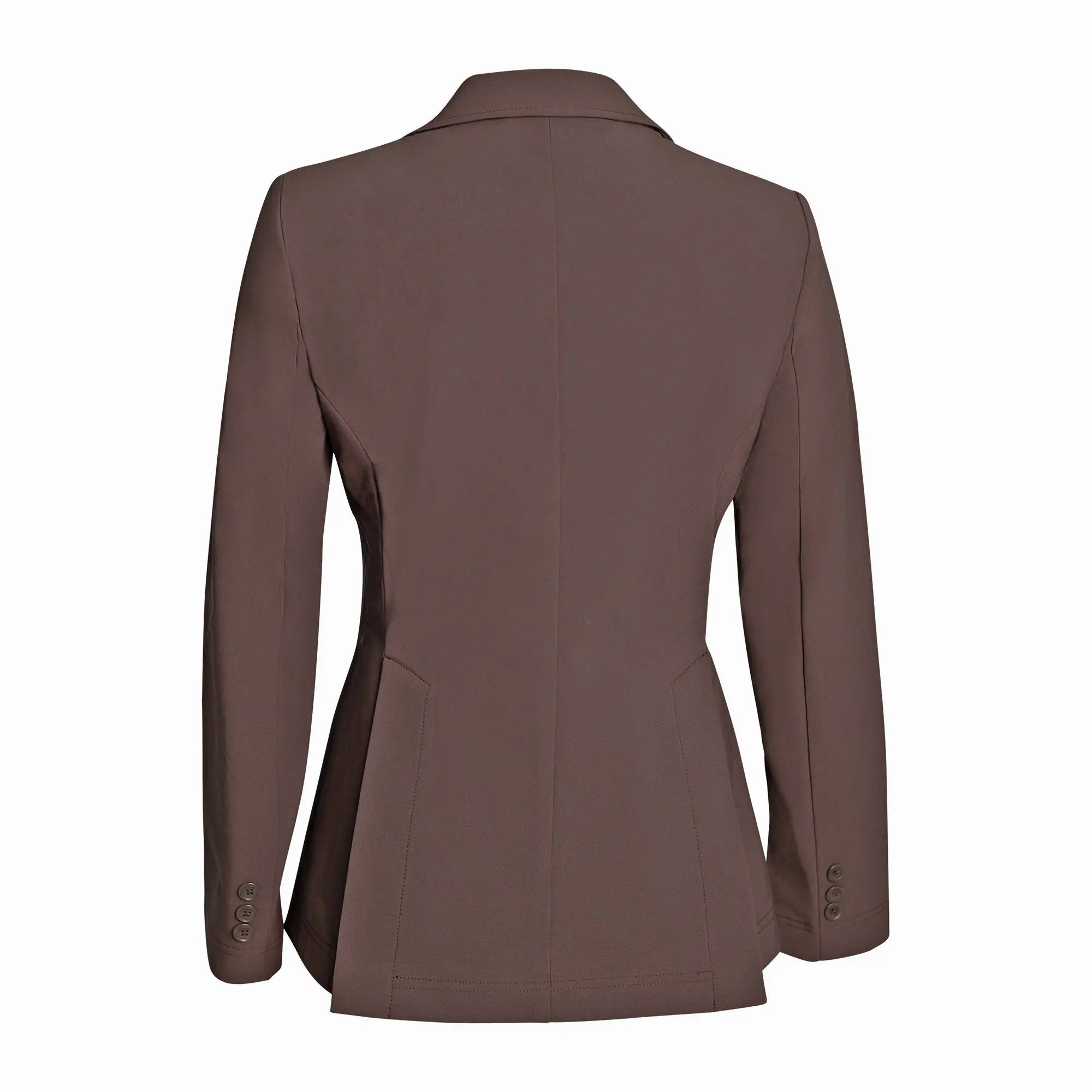 Grand Prix Ladies EQJ 3 Button Show Coat, NY Tech Fabric, Chocolate