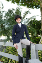 Grand Prix Ladies EQJ 3 Button Show Coat, NY Tech Fabric, Navy